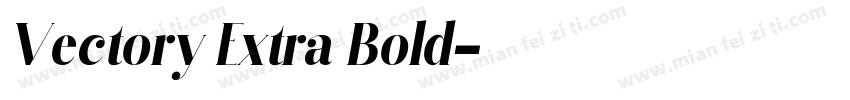 Vectory Extra Bold字体转换
